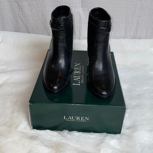 Ralph Lauren Laletta Bootie, Black, Size 7.5